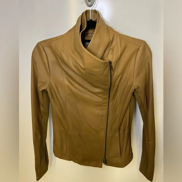 Vince NWOT Goat Leather Moto Jacket Size XS - Picture 2 of 11